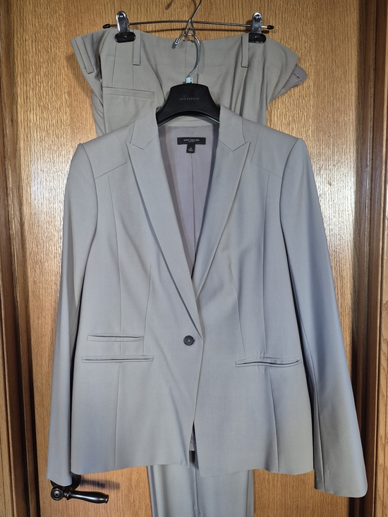 Ann Taylor Jackets & Blazers - Ann Taylor Size 12 Light Tan Tailored Blazer and Trousers Set